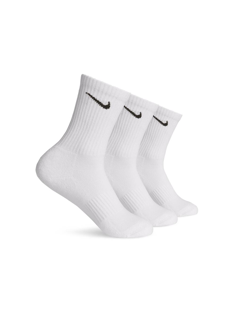 NWT Nike Everyday Crew Socks 3-Pack White Black Large